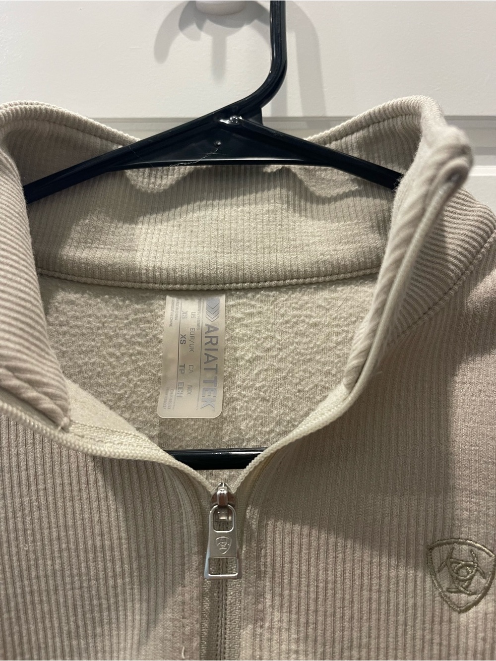 Ariat Cream Half-Zip Pullover Sweatshirt - Picture 3 of 5